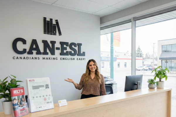 CANESL Regina IELTS test centre reception at Dewdney Avenue